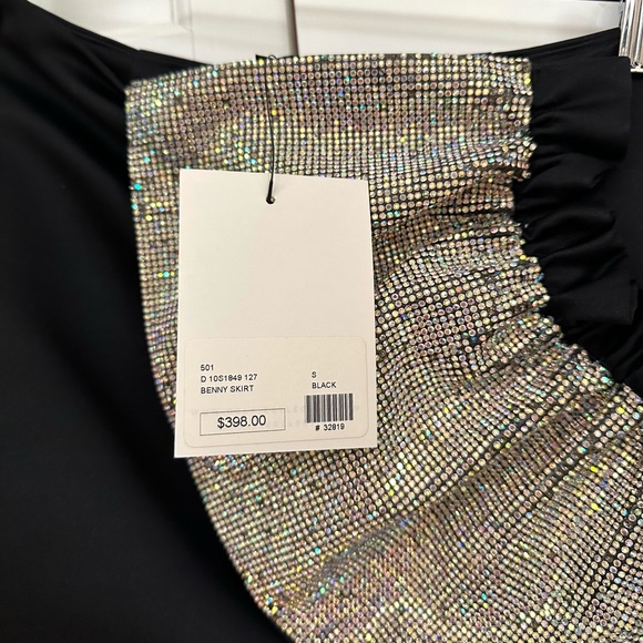 Delfi Collective Black Satin and Crystal Benny Skirt - Picture 5 of 13